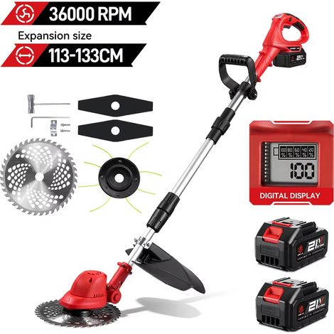 Tagliaerba Elettrico da 4000 W, 36.000 giri/min, Tagliabordi a Batteria, Attrezzo da Giardino Elettrico con 2 Batterie Makita da 18 V