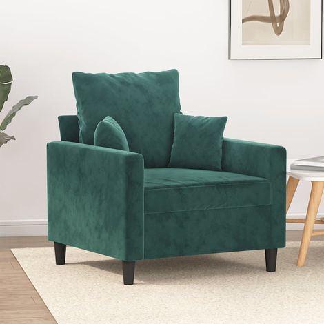 Sessel Dunkelgrün 60 cm Samt vidaXL42880