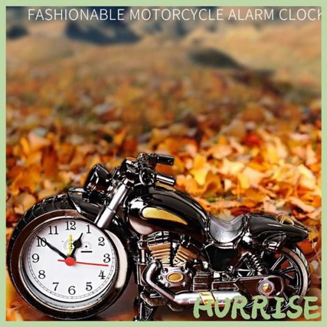 Garosa Horloge de bureau Réveil de Bureau, Horloge à Mouvement à Quartz de Moto Vintage avec Numéro Clair, deco horloge (1/4)