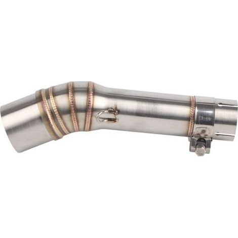 Tube d'échappement intermédiaire moto – Acier inoxydable haute résistance, anti-rouille et réducteur de bruit (1/4)