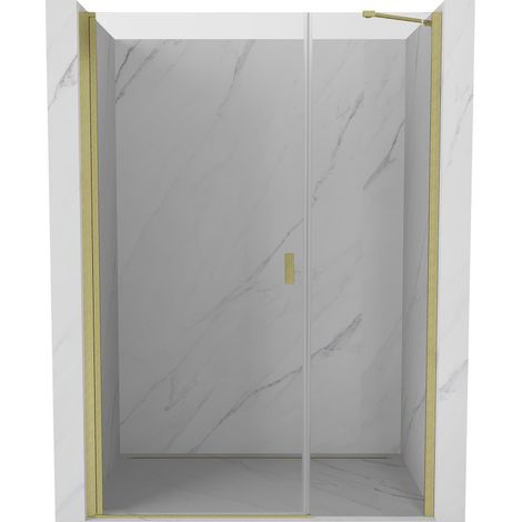 Mexen Mist-B Pendeltür Duschabtrennung 120 cm, transparent, gebürstet gold - 8A2-120-001-55-00 (1/5)