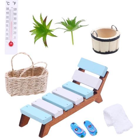 Mini-Dekorationen – Sauna-Accessoires-Set (9-teilig), Requisiten für Mini-Saunaszenen, DIY-Mini-Ornament-Set (1/5)
