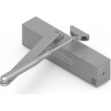 Ferme porte hydraulique réversible à glissière DOM Unik 4500 argent 120 Kg force 2 à 6 (1/5)