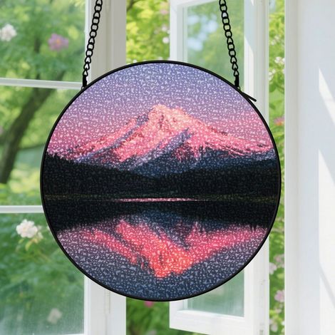 Capteur de soleil en vitrail - décoration spirituelle 25cm (1/4)