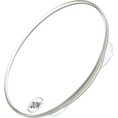 Miroir Grossissant en Résine à Ventouse 150mm pour Salle de Bain Miroir de Maquillage Moderne et Grossissement 10x sans Perçage Haute Définition (1/5)