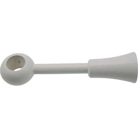 supporto regolabile per bastone ø23mm con viti e tasselli - colore bianco.