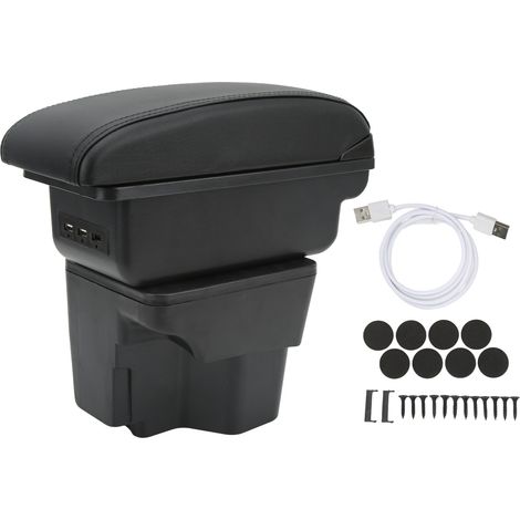 Console centrale de rangement avec chargeur USB et porte-gobelet, boîte d'accoudoir de voiture de remplacement pour Kia Rio3 K2 2012-2017 (1/5)