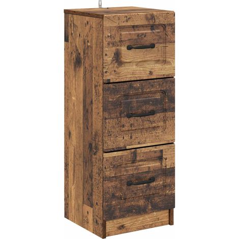 Schubladenschrank Altholz 33 x 34,5 x 87 cm Holzwerkstoff vidaXL