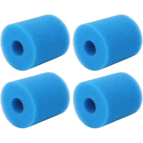 Cartouche D'éponge de Filtre de Piscine de Type H de 4 Pièces, éponge de Rechange de Cartouches de Mousse de Filtre de Piscine pour (1/5)