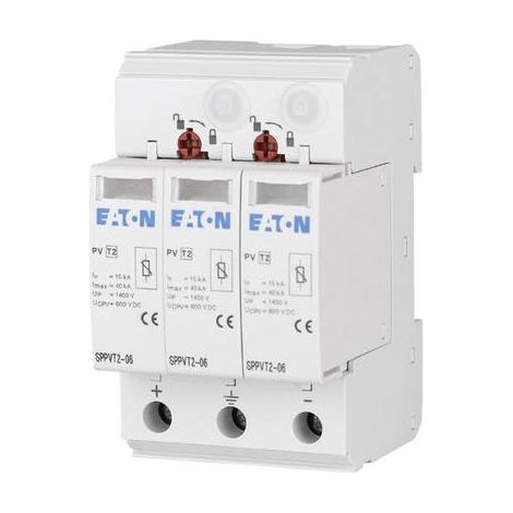Eaton 176088 SPPVT2-06-2+PE Dispositif antisurtension Protection anti-surtension pour: armoire de distribution 15 kA 1 pc(s) (1/2)