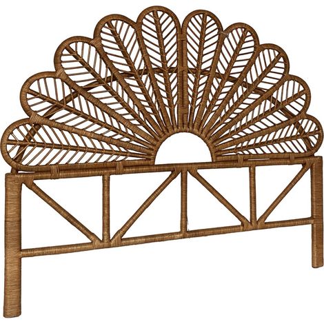 sweeek - Kopfteil aus dunklem Rattan - 160 cm