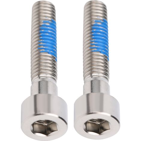 2 pièces Boulons de Potence M6x30mm pour Vélo Tout-Terrain et Course, Fixations de Direction en Argent (1/5)