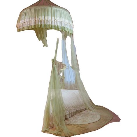 Zanzariera con bordo in pizzo, copertura traspirante, adatta per superfici da 0,9 a 2 m², colore verde. (1/2)