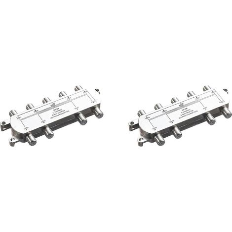 8-fach digitaler Koaxial-Splitter, 2 x 5–2400 MHz, RG6-kompatibel, geeignet für analoge/digitale TV- und Internetanschlüsse (1/5)