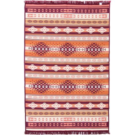 Kilim moderne Tapis Avita  - 180x120cm, Rectangular - 100% Coton - Tissé - Multicolore