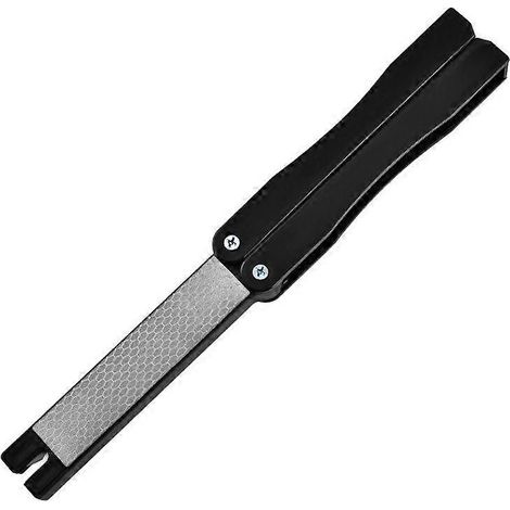 Affûteur de couteaux, pierre à aiguiser diamantée, affûteur double face, format de poche pliable, grain 400/600, pour cuisine de camping et de plein air (1/5)