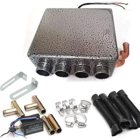 Universal 4Ports Auto Car Lkw Underdash Compact Heizung Mit Speed Switch Truck Heater Kit Copper Tube For Warm Under Dash Heat HeizlüFter Demister Zusatzheizung Scheibenentfroster Defroster