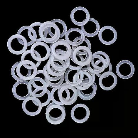 Lot de 30 anneaux et œillets en plastique pour rideaux romains (1/4)