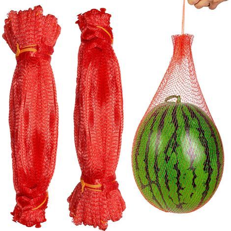 Pack de 100 Pastèque Filets pour le Jardin, Épaissi Melon Hamac, 45 cm de Melon de la Grille, la Pendaison de Melon, Melon d'eau Réutilisable Filets avec Cordon de serrage, pour les Pastèques, Fruits (1/5)