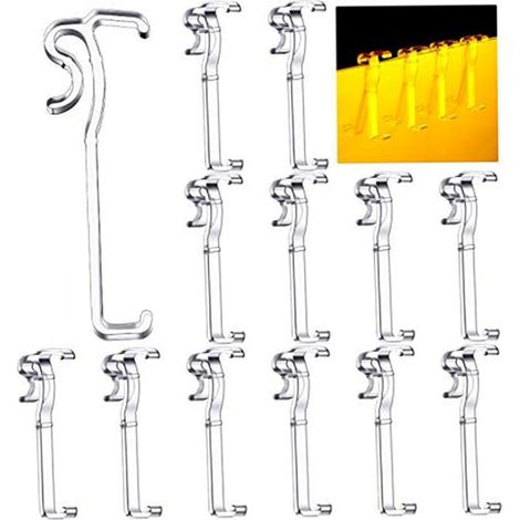 6-piece transparent 2.5-inch curtain slat clips, Venetian blind inserts, curtain accessories, vertical blinds, curtain clips (1/5)