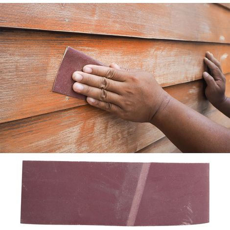 10 bandes abrasives en oxyde d'aluminium 610 x 100 mm pour le ponçage de meubles en bois et de quincaillerie (grain 180) (1/3)