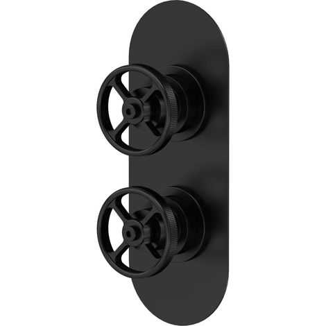 Knurled Twin Shower Valve W/Diverter