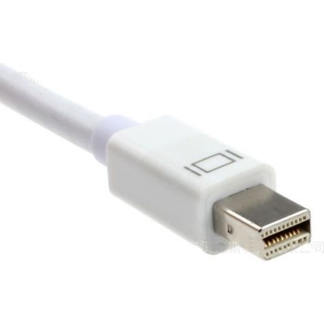 1 Adaptateur Mini DisplayPort vers HDMI DVI VGA, Résolution 1080p, Câble 28cm, pour PC et Projecteur (1/4)