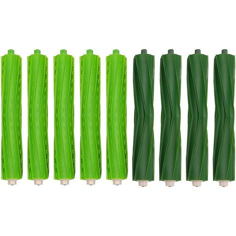 Lot de 4 rouleaux de brosse en caoutchouc multi-surfaces pour aspirateur robot iRobot Roomba séries I et E (I7, I7+, I8, I8+/Plus, E5, E6, E7). (1/5)