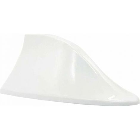 BEBUSINGOTO Antena universal de aleta de tiburón para coche - Antena de radio FM (blanca) (1/5)