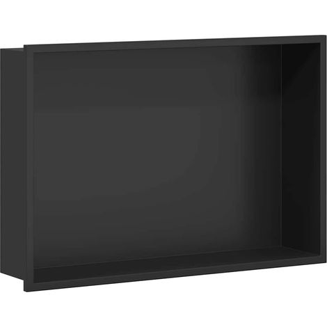 Maison Exclusive - Nicchia per doccia Nero 45 x 30 x 9,5 cm Acciaio inossidabile