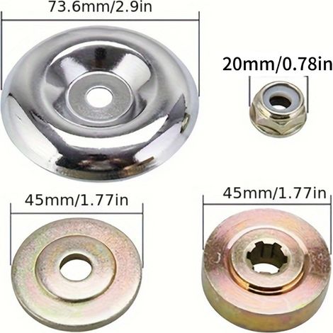 4-teiliges Set für 10-Zoll-Arbeitskopf, 25,4 mm Bohrung, Benzin-Freischneider
