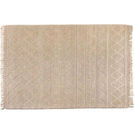 VIVARAISE - Tapis extérieur Vivaraise Solan - 100% polyester recyclé, blanc, 120 x 170 cm (1/4)