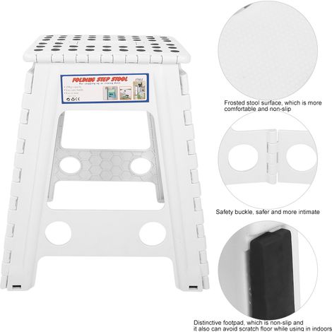 Taburete plegable de plástico n.º 9, antideslizante, portátil, para adultos, Dots Living (1/5)