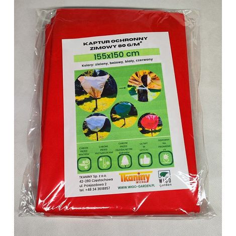 Cappuccio protettivo invernale Agro-bag rosso 155x150cm 5 pezzi (1/3)