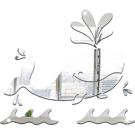 1 autocollant miroir baleine (1/3)