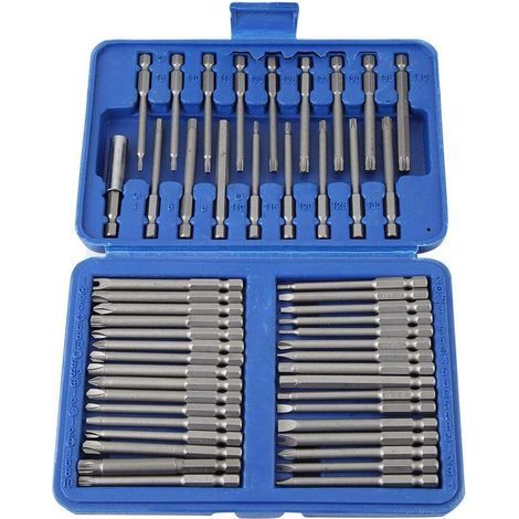 50-teiliges Set elektrischer Schraubendreherbits, inklusive Phillips-, Schlitz-, Torx- und Spezialformschraubendreher-Set.