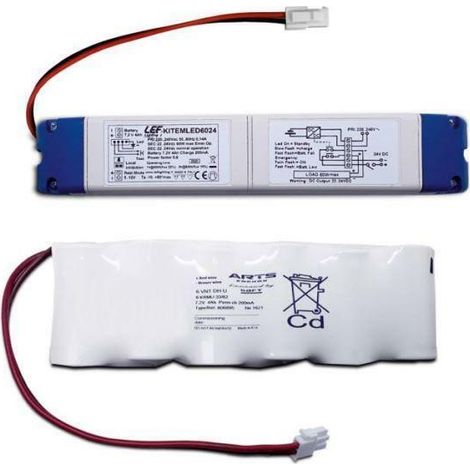 Kit de emergencia lef para tira de leds 24v ip20 kitemled6024