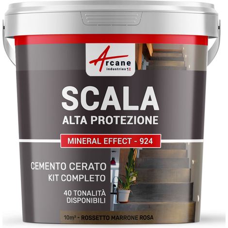 Cemento Cerato Scale - Kit Completo - 10 m² (in 2 strati) Rossetto Marrone Rosa - ARCANE INDUSTRIES