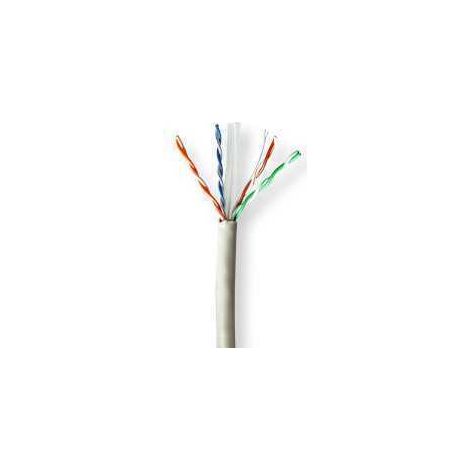 Bobina de cable cat6 solido uutp solo cobre 1000 m para interior redondo lszh gris caja carton