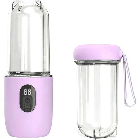 Mixeur Portable Violet 40W 500ml Sans Fil Rechargeable – Gobelet Juicer Électrique Lames Inox Cuisine Voyage (1/5)