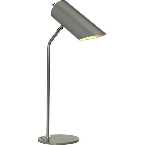 Schreibtischlampe Tischleuchte Bürolampe Spot verstellbar Stahl Messing Nickel