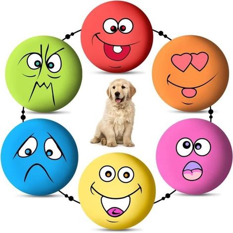 6 pièces Jouets couinement pour Chiens Latex Animaux Jouet pour Petits Chiens Chiots Jeux interactif (1/4)