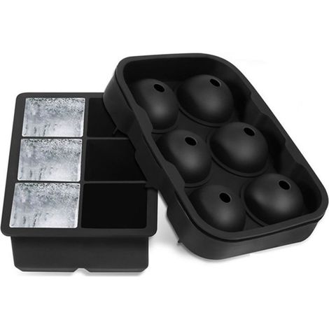Bac à glaçons boule en silicone avec couvercle, moule à glace facile à démouler pour bar et maison (1/5)