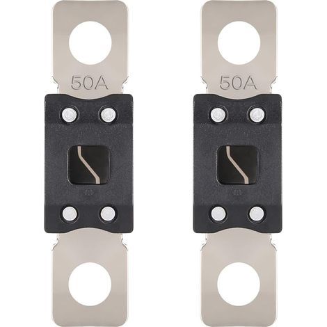 MEGA Fusible 50A Mega Fusible Voiture 50 Ampères Visser Fusibles pour Auto à Courant Élévé pour Caravanes Camion Bus (2 Pièces) (1/4)