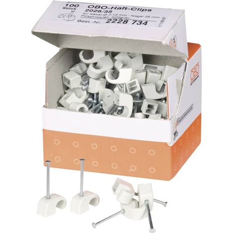 BOITE DE 100 CAVALIERS POUR CÂBLE 7-11MM OBO BETTERMANN 2228734 (1/3)