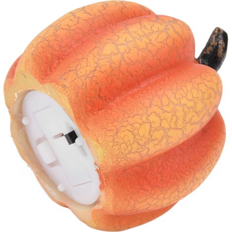Lot de 2 citrouilles lumineuses LED à piles pour décoration d'Halloween, lumière chaude, modèle taille moyenne B, déco de table (1/5)