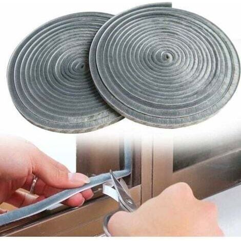SABIR Joint adhésif en velours, bande d'étanchéité à brosse, bande d'étanchéité auto-adhésive, joint anti-poussière, joint de fenêtre de porte coulissante 9 9 mm lot de 5 mètres (1/5)