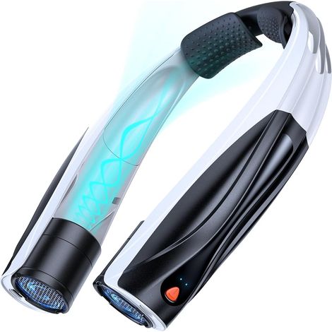 Ventilateur de Cou,6 Vitesses, Silencieux & Confortable, USB-C Rechargeable,Ventilateur Tour de Cou pour Bureau, Sport, Voyage – Noir (1/5)