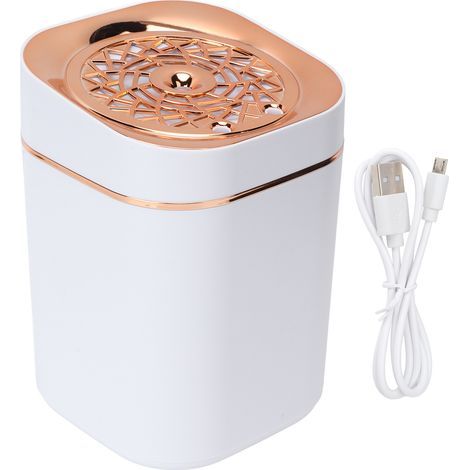 3-Liter-USB-Luftbefeuchter mit Dual-Nebel-Funktion und 360°-Gold-LED-Beleuchtung (1/5)