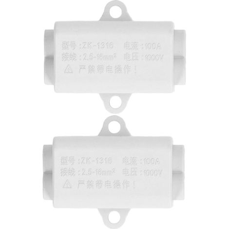 Lot T‑type 2 pièces connecteur fil électrique, bloc jonction à vis 1000V 100A ZK‑1316, kit câblage rapide pour installations (1/5)